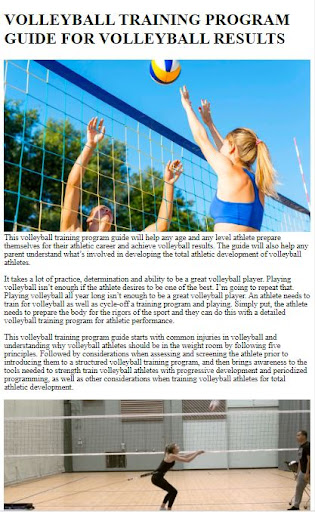 How to Do Volleyball Training Screen 2