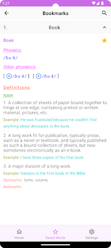 Quick Dictionary Screen 3