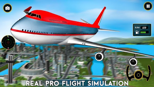 طائرة تجريبية محاكاة الطيران 3D – ألعاب الطائرة 4