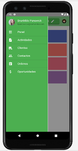 Android application OPA CRM screenshort