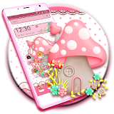 Pink Cute Mushroom Theme icon