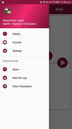 Android application Dutch - Spanish Translator screenshort