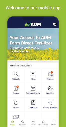 Android application ADM Fertilizer Canada screenshort