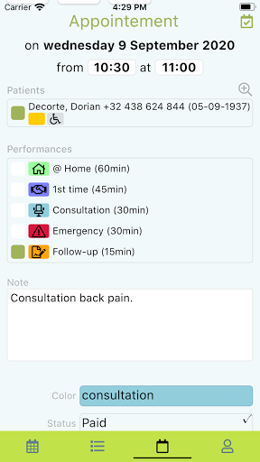 Mobminder Screen 3