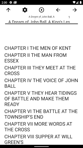 Android application Book, A Dream of John Ball, A screenshort