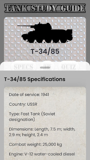 Tank Study Guide Screen 3