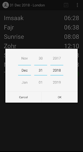 UK Shia Salaat Times Screen 2