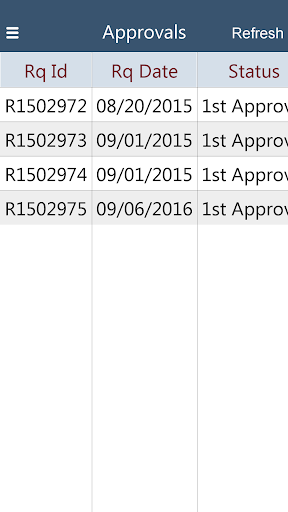 Android application MCSJ E-Requisition Management screenshort