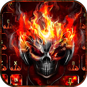 Horror skull Keyboard Theme Fire Skull 10001009 Icon