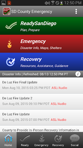 Android application SD Emergency screenshort