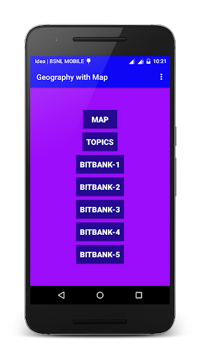Android application Geography with Map screenshort