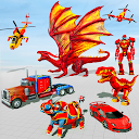 Police Dragon Robot Car Game