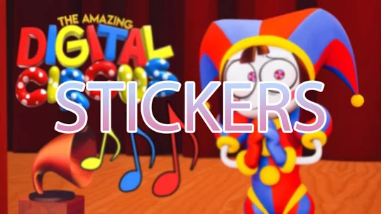 Pomni Clown Circus Stickers