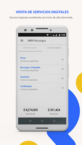Android application MRN Recargas screenshort