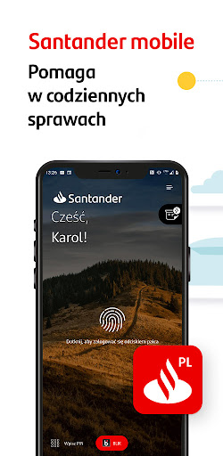 Screenshot of Santander mobile