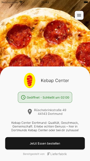 Android application Kebap Center in Dortmund screenshort