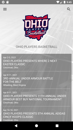 Android application Ohio Players Basketball screenshort