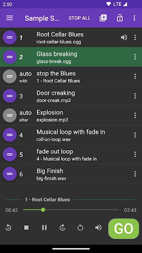 Audio Cues Screen 2
