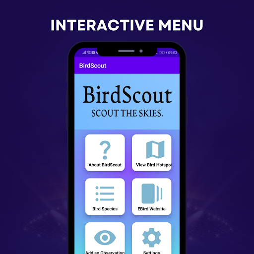 Android application BirdScout screenshort