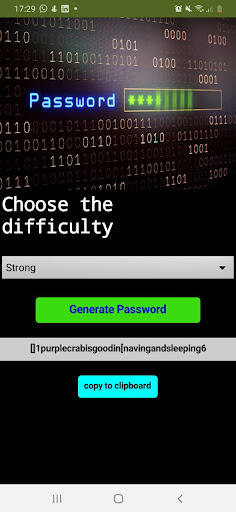 Password Generator Screen 2