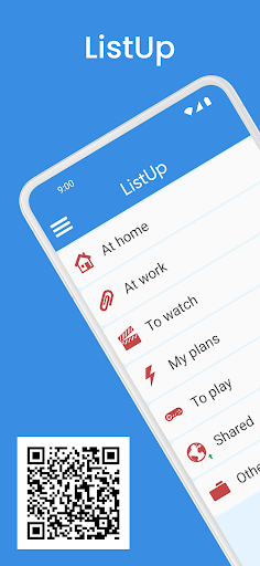 Android application ListUp: List manager screenshort