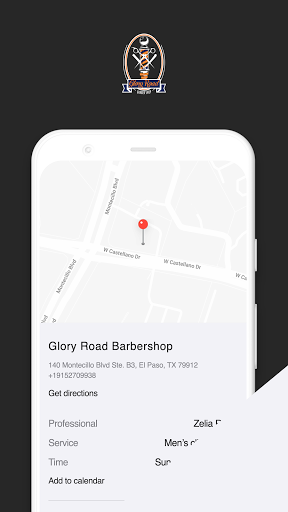 Android application Glory Road Barbershop screenshort