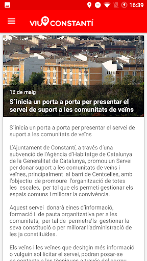 Android application Viu Constantí screenshort