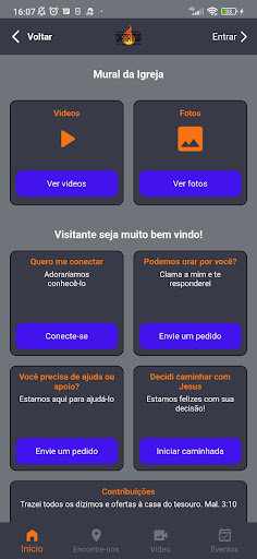 Android application Chama Viva Digital screenshort