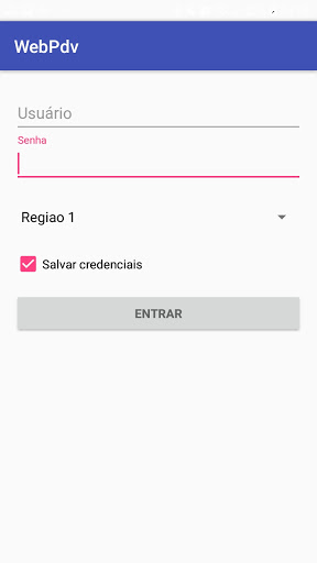 Android application WebPdv screenshort