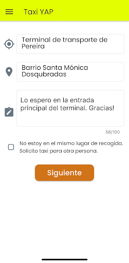 Android application Taxiyap User screenshort
