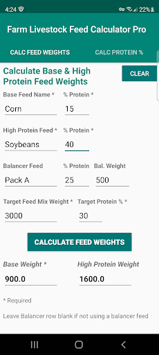 Farm Feed Protein Mix Calc Pro Screenshot 2 - AppWisp.com