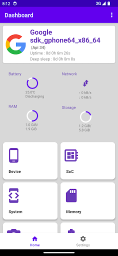 Android application Droid Companion - Device Info screenshort