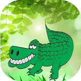 alligator running icon