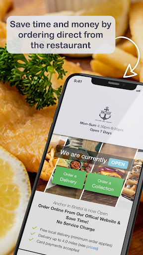 Android application Anchor Fish & Chips in Bristol screenshort