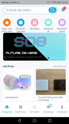 Android application SOBsmart Market-Uy tín là vàng screenshort