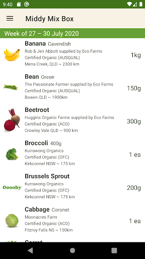 Android application Ooooby - Local Food Boxes screenshort