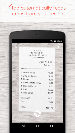 Android application Tab - The simple bill splitter screenshort