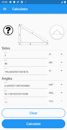 Android application Trigocal screenshort