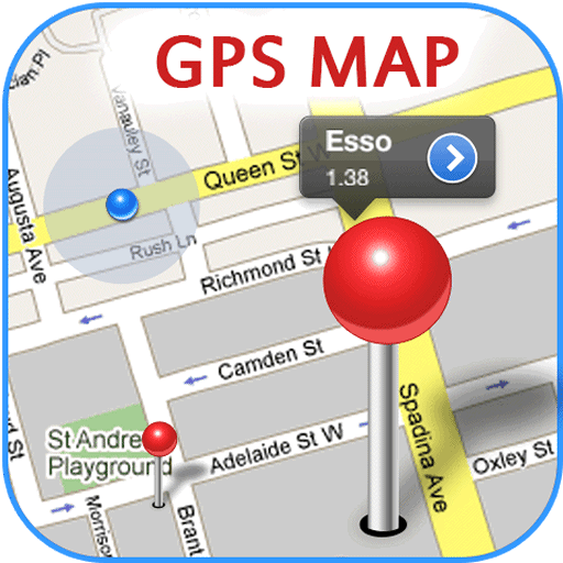 GPS Map Navigation Route Find  Icon