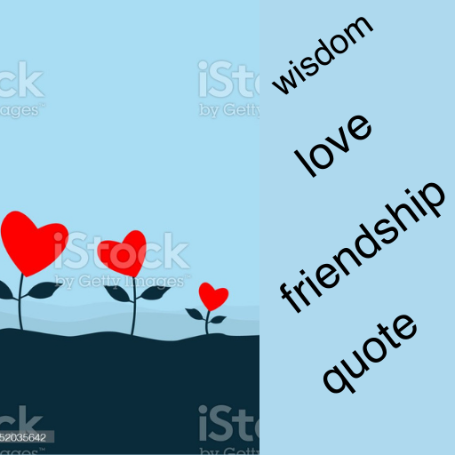 wisdom : love friendship quote logo