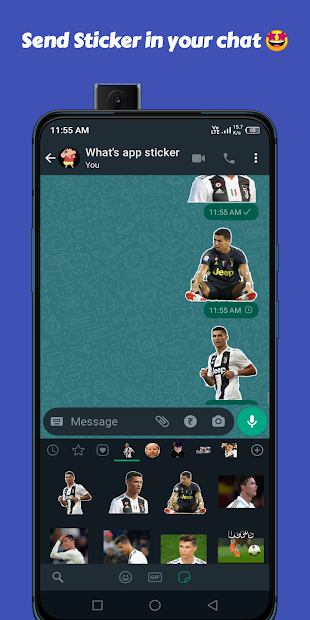 Screenshot 2 Ronaldo Sticker for WA android