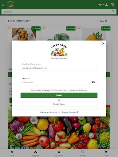 FreshFarm - Fruits and Vegetable