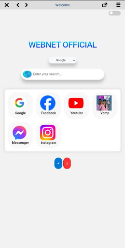 Android application Webnet Official Browser screenshort