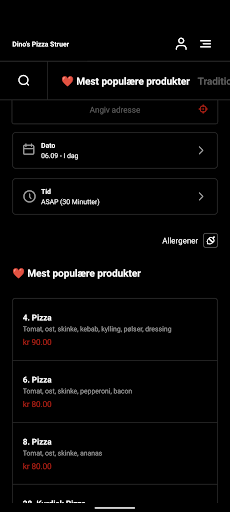 Dinos Pizza Struer DK Screen 3