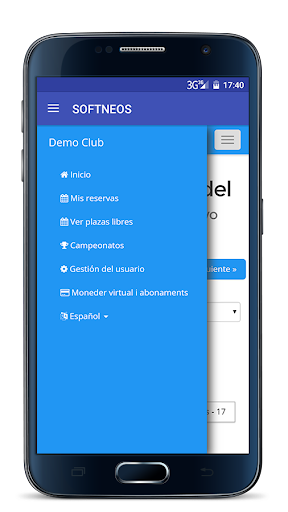Android application ReservaPlay screenshort