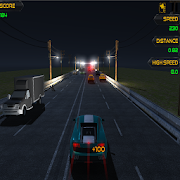 Racing in car with traffic racer  Icon