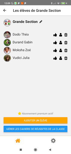 Android application MesReussites - Carnet de suivi screenshort