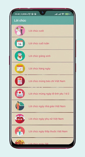 Lời chúc hay mỗi ngày Screen 2