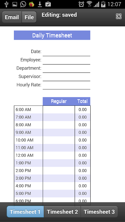Daily Timesheets - 0.0.3 - (Android)
