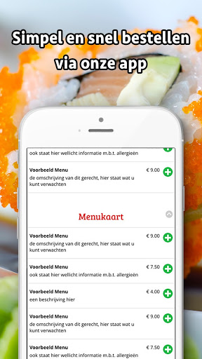 Android application Aki Sushi Tilburg screenshort